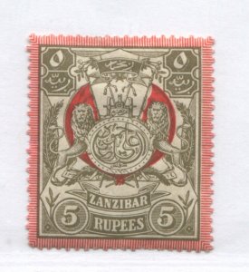 Zanzibar 1904 5 rupees mint o.g. hinged