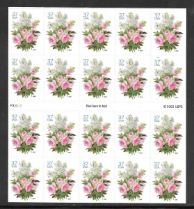 #3836 MNH Complete Booklet Pane