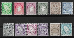 Ireland # 106-117  Definitives 1940-1942  complete (12)  NH/MH Unused