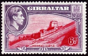 GIBRALTAR SG126, 6d carmine & grey-violet, PERF 13½, LH MINT. Cat £48. 