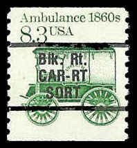 PCBstamps       US #2128a (= ) 8.3c Ambulance, coil, MNH, (12)