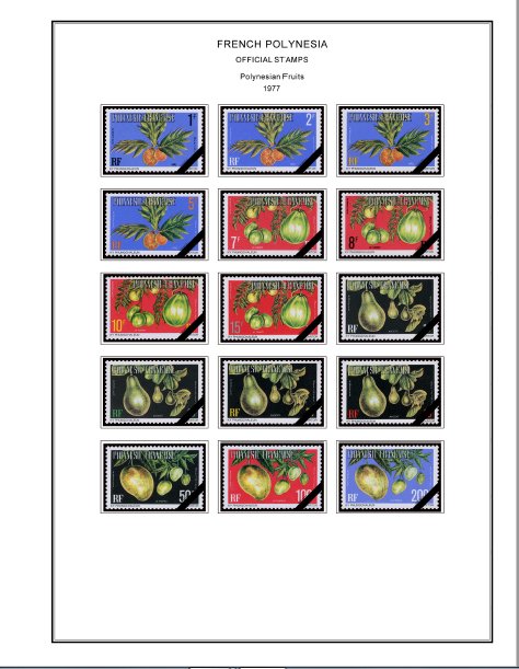 COLOR PRINTED FRENCH POLYNESIA 1892-2010 STAMP ALBUM PAGES (195 illustr. pages)