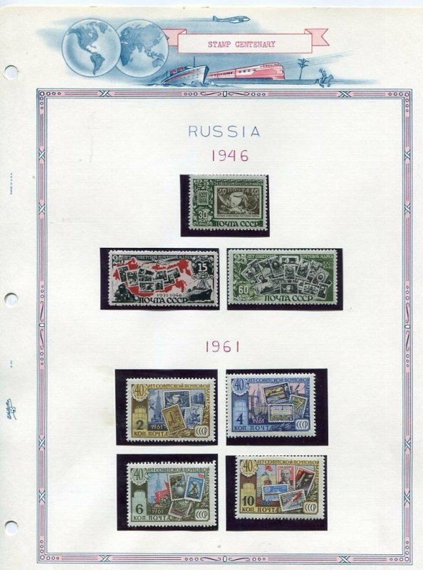Russia 1946-61 Stamps Centenary Collection with1958 Sheets MNH/MH 6260