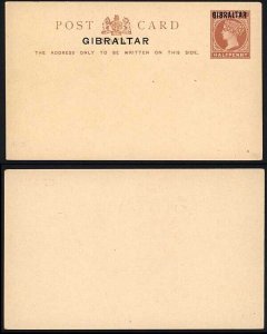 Gibraltar HG1 1/2 brown on buff post card