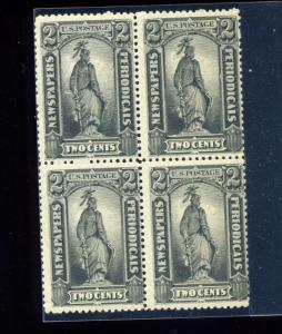 Scott #PR57 Newspaper Mint Block of 4 Stamps NH w/ Weiss Cert (Stock #PR57-1) 