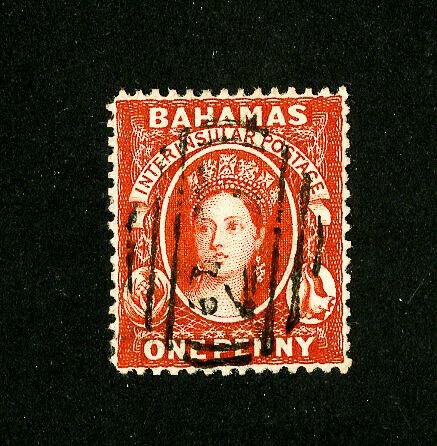 Bahamas Stamps # 2a VF Deep Color Neat Cancel Scott Value $950.00