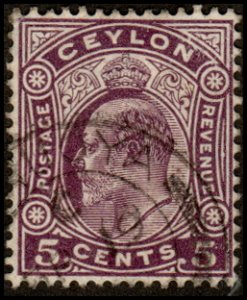 Ceylon 197 - Used - 5c Edward VII (1908)