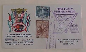 EL SALVADOR   FLIGHT COVER 1943 CACHETED