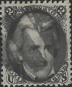 US Scott #73 Used VF Black Jack 2 Cent 1863 Andrew Jackson Stamp