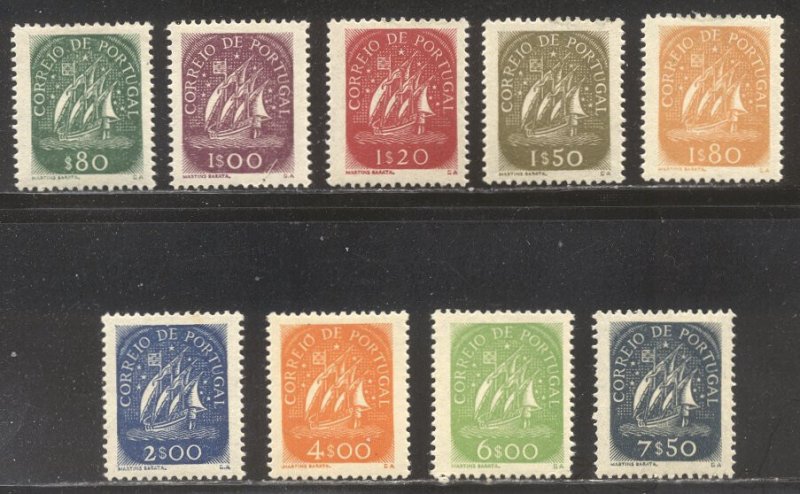 PORTUGAL #702-10 Mint - 1948 Ship Set