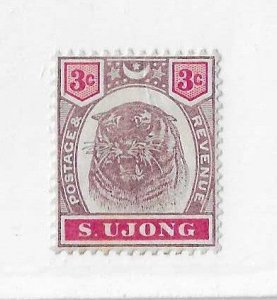 Malaya  (Sungei  Ujong) Sc #36  3c NH VF