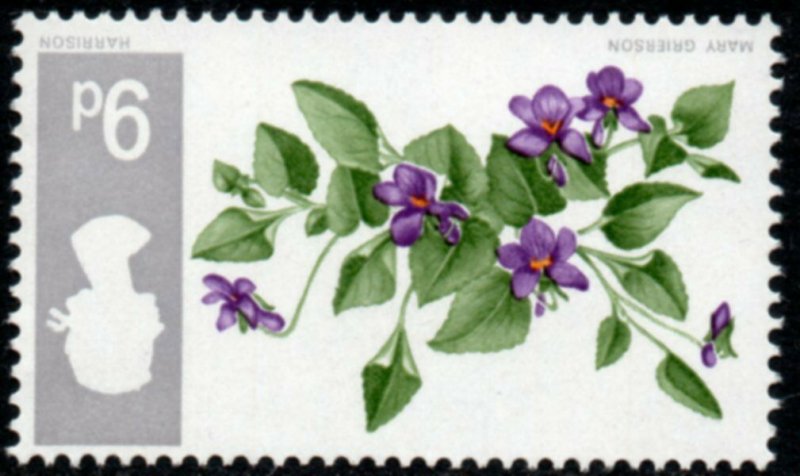 1967 Sg 721Wi 9d Battle Wild Flowers Inverted Watermark Unmounted Mint