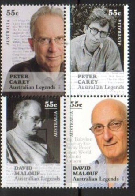 Australia Scott 3200-3203, MNH, Free Shipping, Peter Carey & David, set of 4
