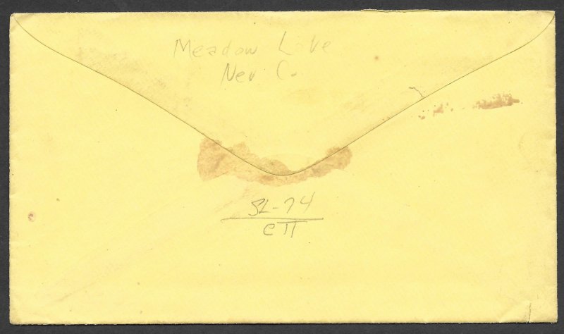 Doyle's_Stamps: Meadow Lake, Nevada County, CAL Postal History - Cover