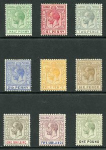 Bahamas SG81/9 1912 Set of 9 wmk Mult Crown CA M/Mint