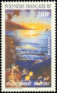 French Polynesia #741, Complete Set, 1998, Art, Never Hinged