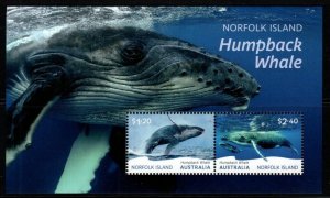 NORFOLK ISLAND 2024 WHALES MINIATURE SHEET MNH