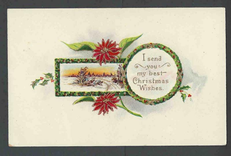 1912 PPC*  Xmas Card W/Label Unposted 