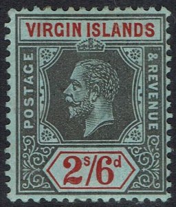BRITISH VIRGIN ISLANDS 1913 KGV 2/6 WMK MULTI CROWN CA