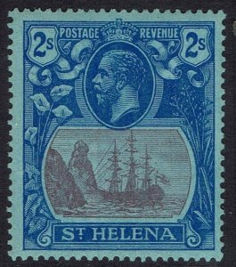 ST HELENA 1922 KGV SHIP 2/-