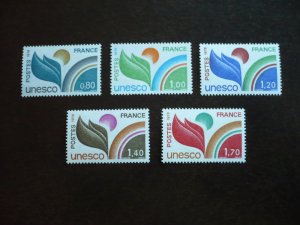 Stamps-France Unesco - Scott# 2016-2020 -Mint Never Hinged Set of 5 Stamps