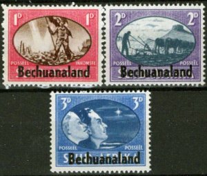 ZAYIX Bechuanaland 137b-139b MNH South Africa Overprint WWII Military 062723S69