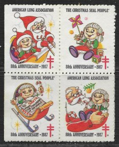 US #WX292 Christmas Seals by Remo Bramaanti ~ MNH