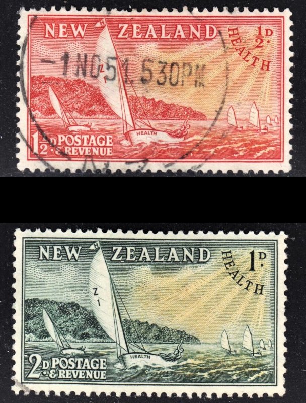 New Zealand Scott B38-39 complete set F to VF used.  FREE...