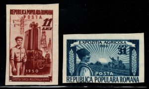 Romania Scott 766a-767a MH* Imperforate stamp set