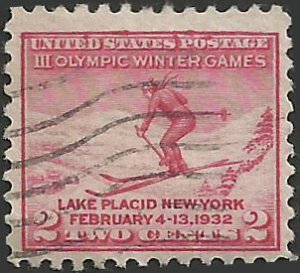 # 716 Used Carmine Rose 3rd Olympic Winter Games At Lake Placid
