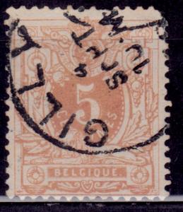 Belgium, 1881, Lying Lion, 5c, sc#42, used