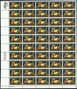 1473, MNH 8¢ Small Perf & Color Shift Error Freak Sheet of 50 - Stuart Katz