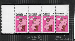 1973 Australia Sc544 Metric Conversion: volume MNH strip of 4 with minor flaws