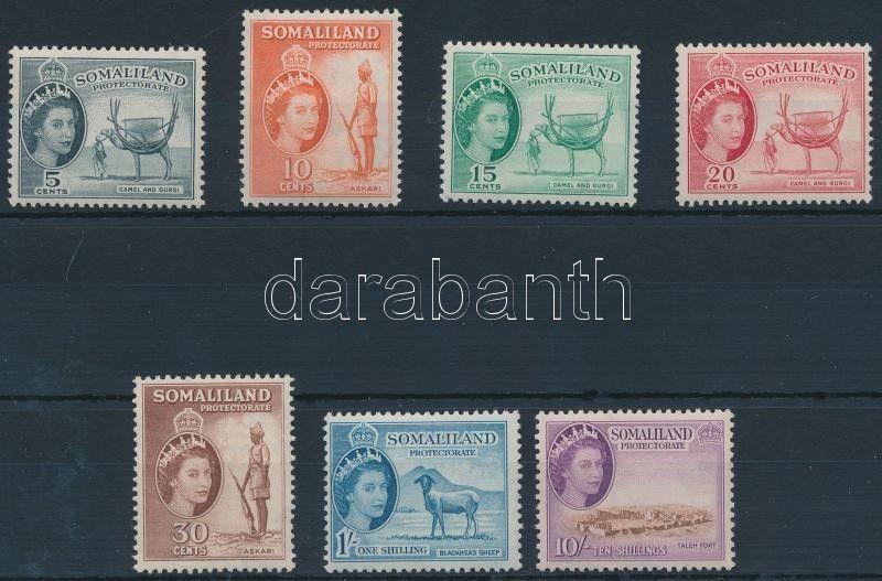 British Somaliland stamp Definitive set 7 values 1953 Hinged WS239194