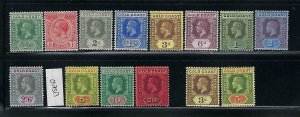 GOLD COAST  SCOTT #69-82 1913-21  GEORGE V WMK 3- MINT (5SH USED) HINGED