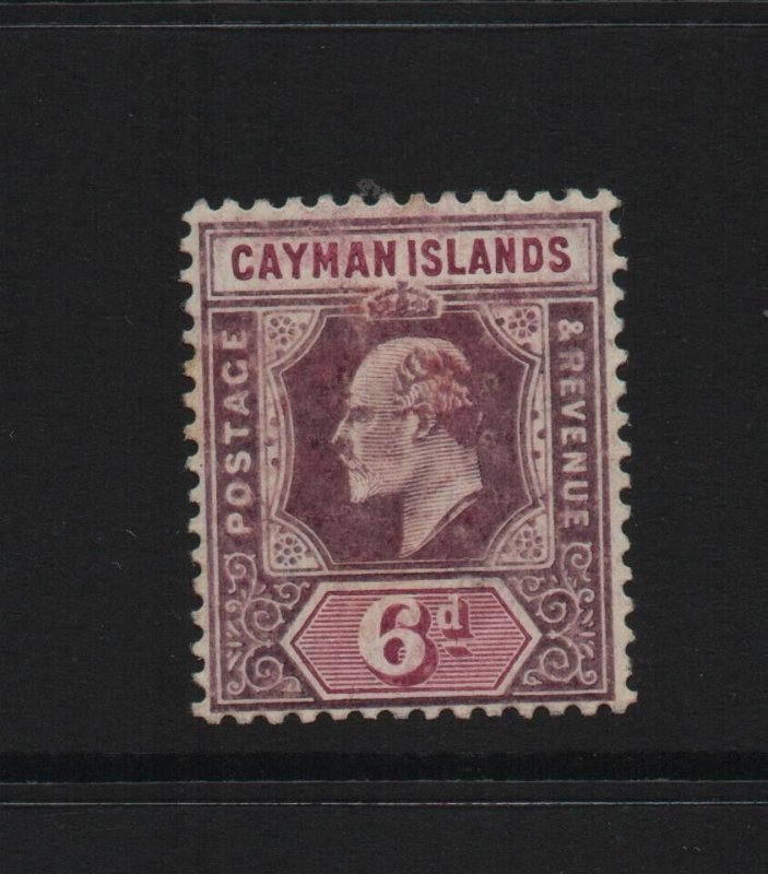 Cayman Islands 1908 SG30 6d MCA watermark mounted mint (34541)