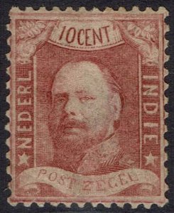 NETHERLANDS INDIES 1868 KING 10C ORIGINAL GUM