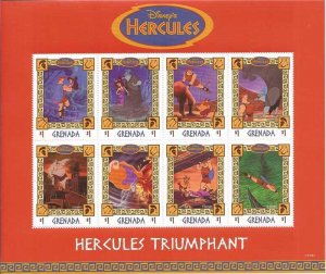 Grenada - 1998 Disney Hercules - 8 Stamp Sheet - 7J-021 Scott #2753 