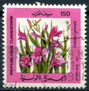 Tunisia Sc#930 Used, 150m multi, Flowers (1987) (1987)