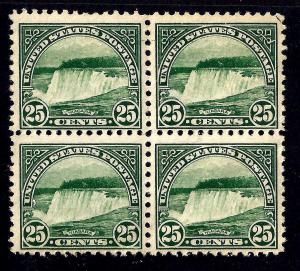 U.S. 568 FVF MNH Blk/4 SCV$130.00 Fresh