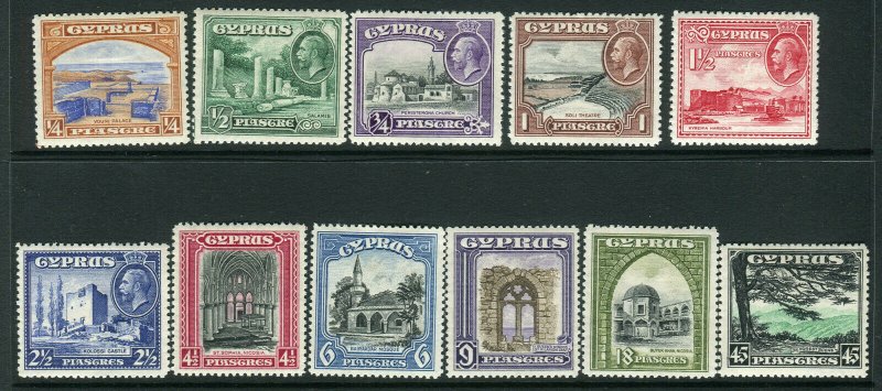 CYPRUS-1934  A mounted mint set to 45pi Sg 133-143