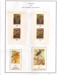 SCOTLAND - STAFFA - 1982 - Insects #1 - Perf, Imperf 2v, Souv, D/L Sheets - MLH