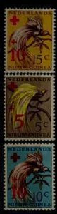 Netherlands New Guinea B4-6 MH Birds/Red cross SCV4.50