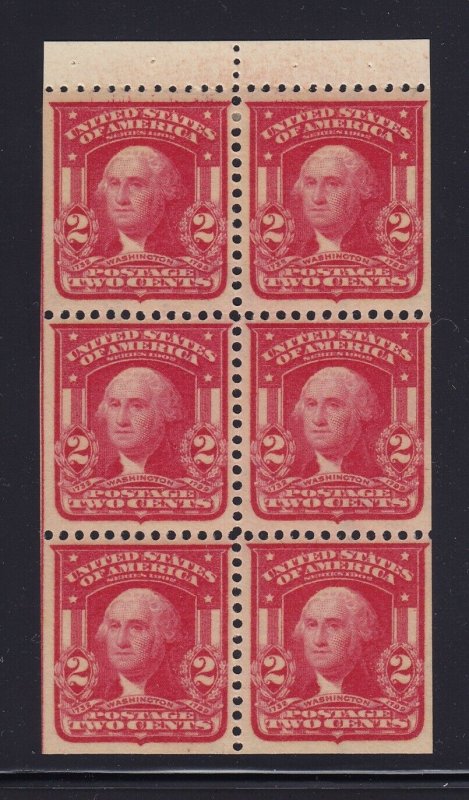 319g booklet pane VF OG lightly hinged with nice color cv $ 125 ! see pic !