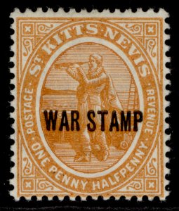 ST KITTS-NEVIS GV SG23, 1½d orange, M MINT.