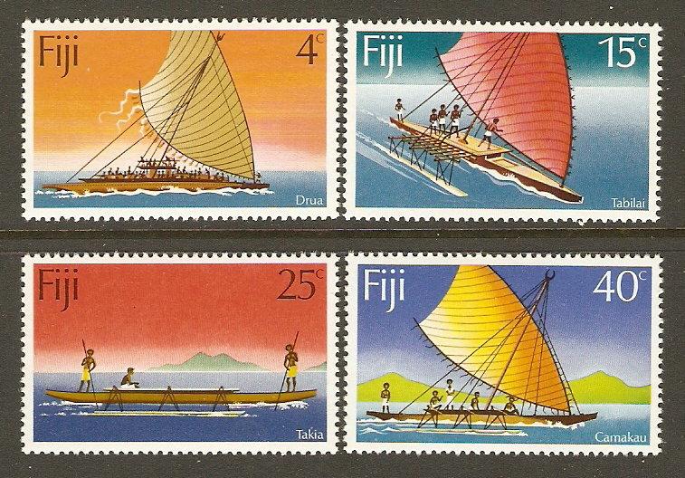 Fiji #380-3 NH Canoes