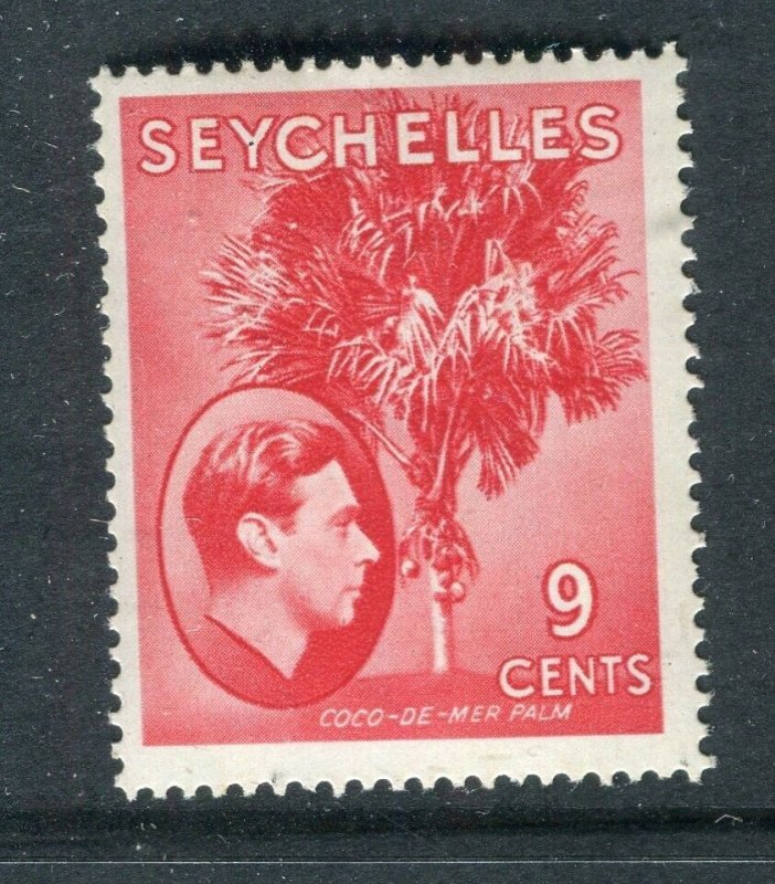 SEYCHELLES; 1938 early GVI Pictorial issue fine Mint hinged Shade of 9c. value