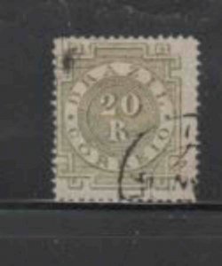 BRAZIL #87 1884 20r NUMERAL F-VF USED