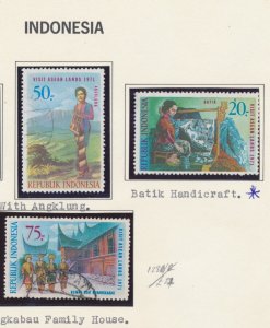 Indonesia 1971 Mi 685-687, 688-689 Scans show MNH (**), MH (*) Used