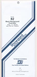 Showgard Stamp Mount 82/240mm - BLACK (Pack of 10) (82x240  82mm)  STRIP 